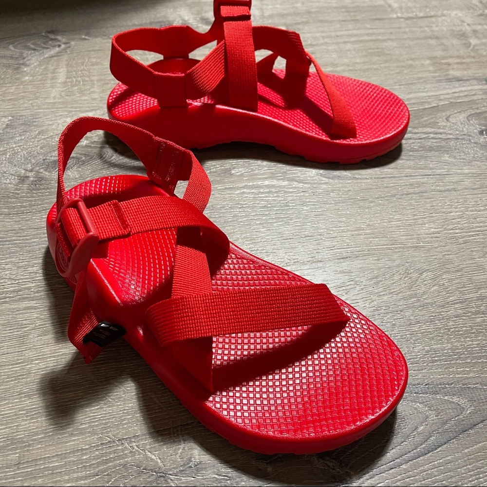 Chacos Z/1 classic, all red sandals, monochromatic sandals